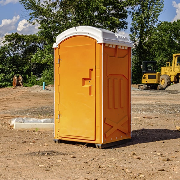 can i customize the exterior of the porta potties with my event logo or branding in Spaulding CA